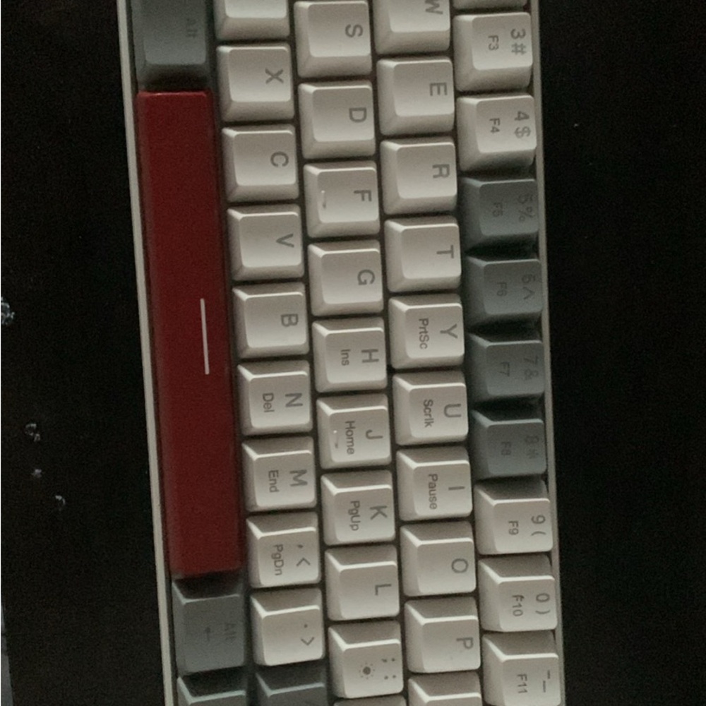 Red and Gray Mechanical Keyboard